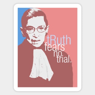 Ruth Bader Ginsburg portrait - Pun - Feminist Art. Sticker